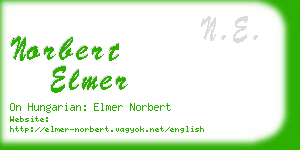 norbert elmer business card